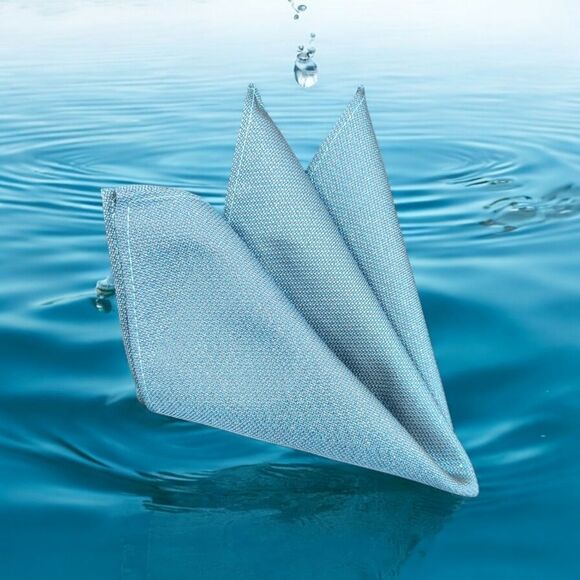 MEN'S LARR BRIO STARLIGHT LAME SPARKLY METALLIC JACQUARD FABRIC POCKET SQUARE. - Picture 1 of 5